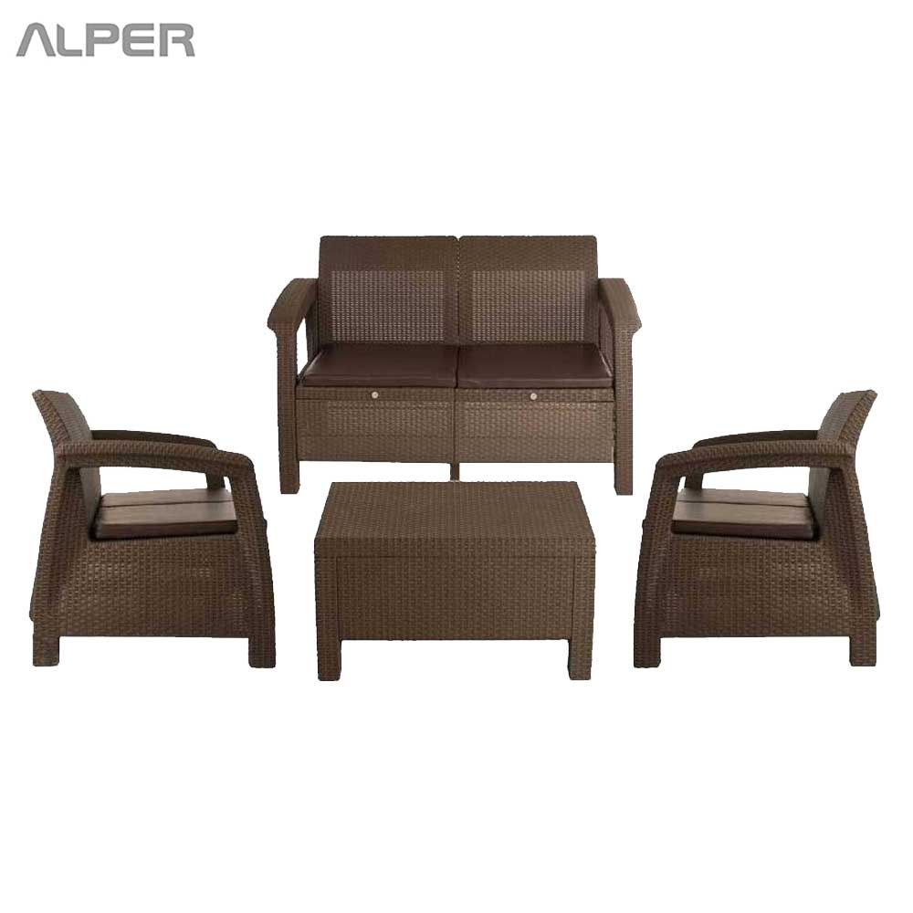 خرید ست مبلمان حصیری پلاستیکی BBL-1002P خرید ست مبلمان حصیری پلاستیکی BBL-1002P