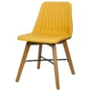 خرید صندلی رستورانی پایه چوبی VHN-105WL زرد