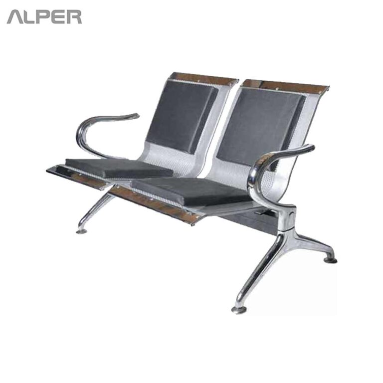 صندلی انتظار دونفره با رویه چرم SKH-112iL