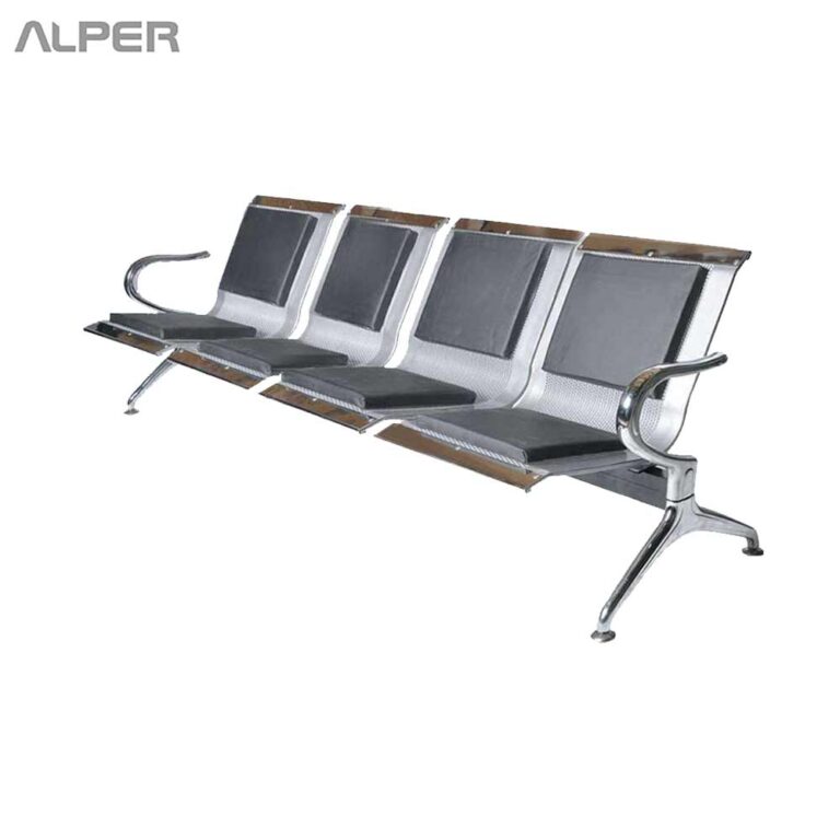 صندلی انتظار چهارنفره نشیمن چرم SKH-114iL
