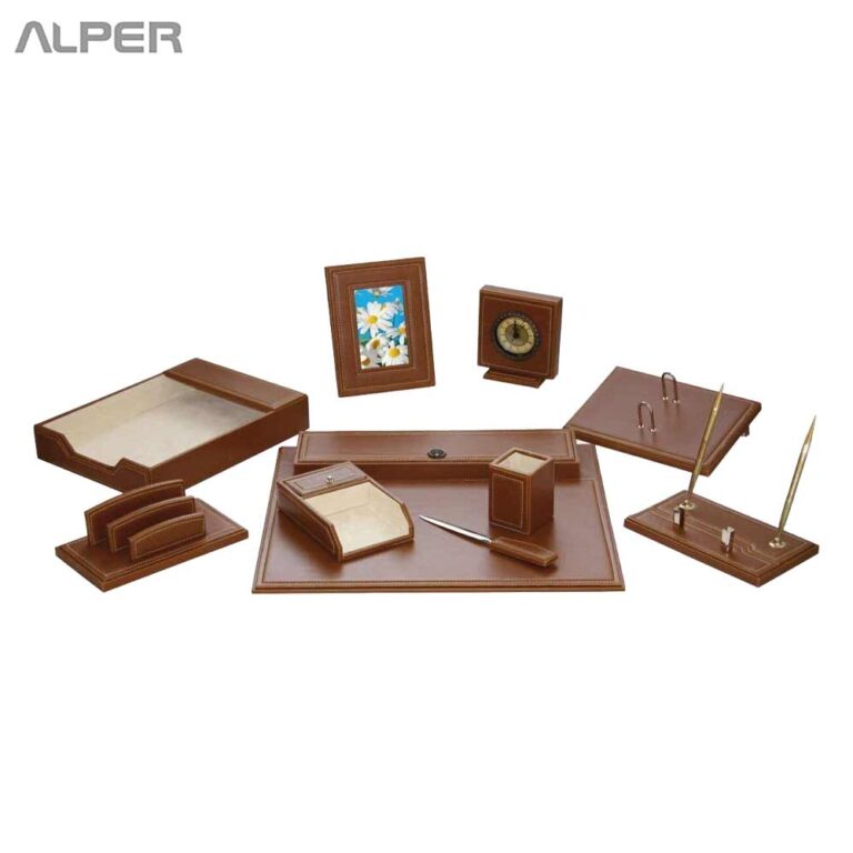ست اداری رومیزی چرمی 10 تکه NGN-2716iL