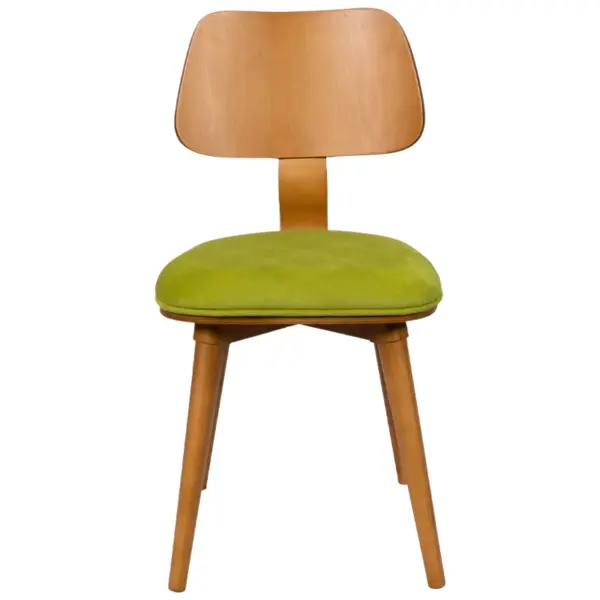 خرید صندلی غذاخوری چوبی OFR-112WT نمای رو به رو