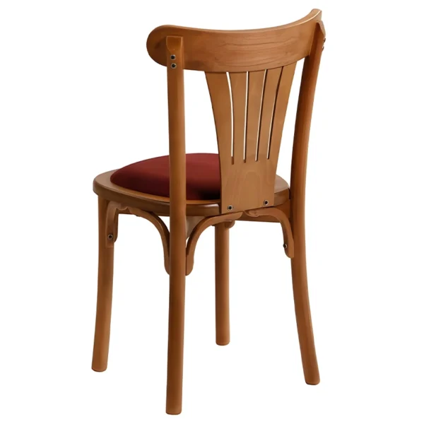 خرید صندلی غذاخوری چوبی OFR-102WT نمای سه رخ پشت